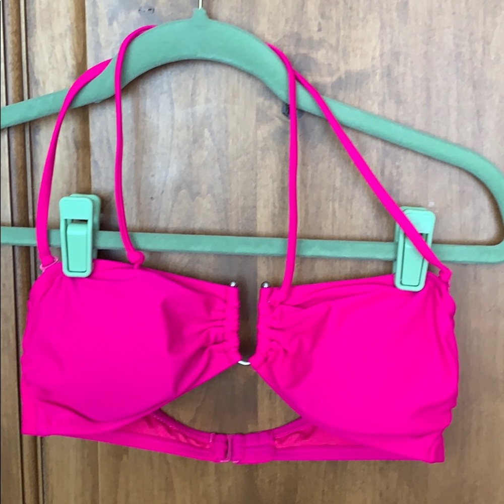 Pink Bandeau bikini top